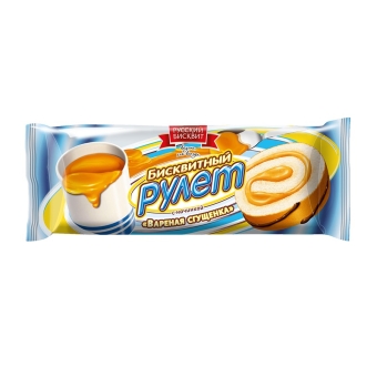 Рулет бисквитный «Русский бисквит» вареная сгущенка, Россия, 175 г