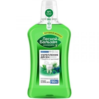 Ополаскиватель для полости рта Лесной бальзам для укрепления и антибактериальной защиты десен, Концерн Калина, 800 мл