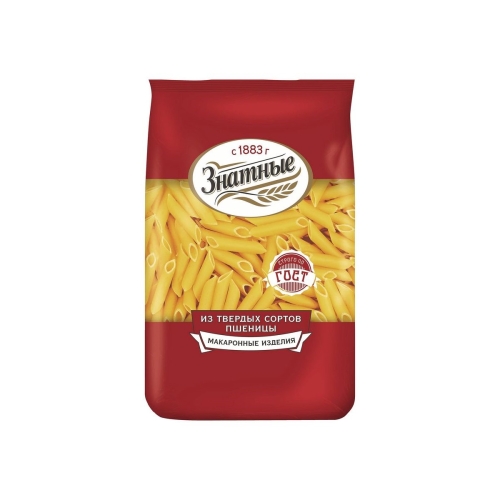 Макароны «Знатные» №77 Перья гладкие гр.А в/с, Экстра-М, 400 г