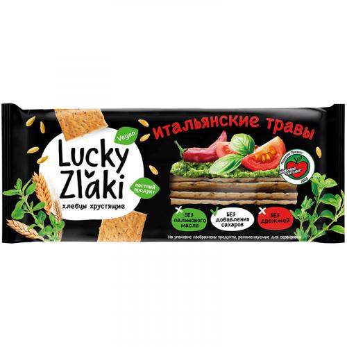 Хлебцы хрустящие Lucky Zlaki Итальянские травы, Черемушки, 105 г