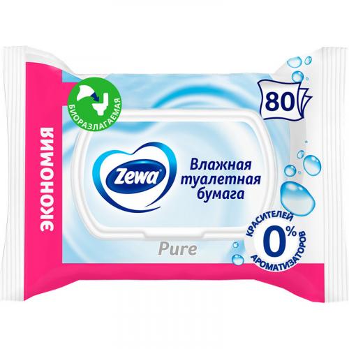 Бумага туалетная влажная Zewa Pure, Эссити,