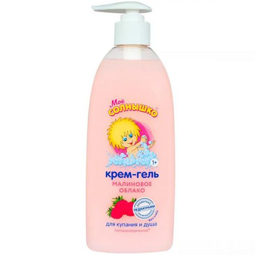 Крем-гель детский Мое Солнышко Малиновое облако, для купания и душа, АВАНТА-СУВЕНИР, 400 мл