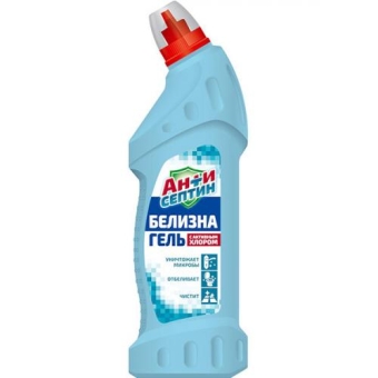 Отбеливатель жидкий Антисептин Белизна гель-концентрат, НХК, 750 г