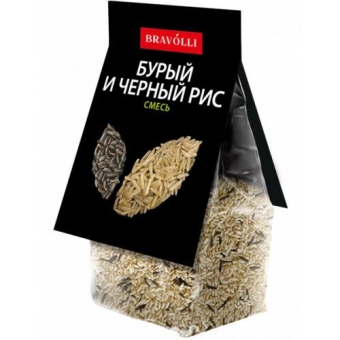 Смесь Bravolli Бурый и черный рис, Ярмарка, 350 г