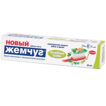 Паста зубная Новый жемчуг Лечебные травы, Невская Косметика, 50 мл