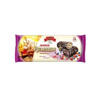 Мини рулеты «Русский бисквит» ягодное Ассорти, Россия, 175 г