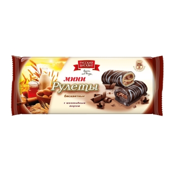 Мини рулеты «Русский бисквит» шоколадный, Россия, 175 г