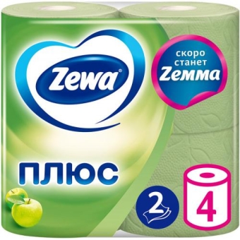Бумага туалетная Zewa Плюс Яблоко, Эссити