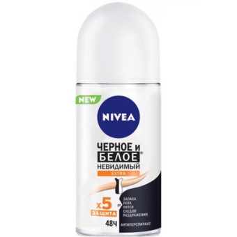 Антиперспирант роликовый Nivea Черное и белое Невидимый Extra, Beiersdorf, 50 мл