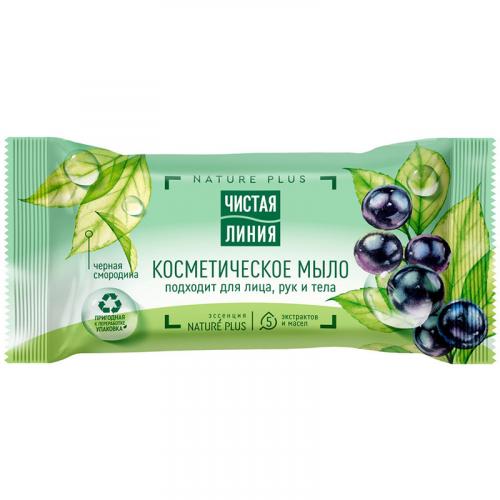 Мыло косметическое Чистая линия Черная смородина для лица, рук и тела, Концерн Калина, 75 г