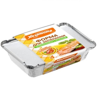 Форма для запекания Хозяюшка Мила порционная алюминиевая, Крокмарт, 430 мл