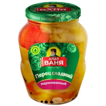 Перец сладкий Дядя Ваня резаный, маринованный, Дядя Ваня Трейдинг, 680 г