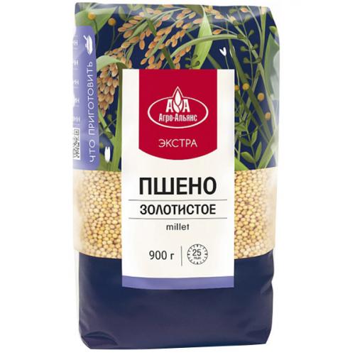 Пшено Агро-Альянс Экстра золотистое, Агро-Альянс, 900 г