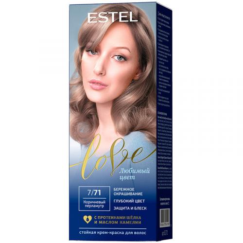 Крем-краска стойкая Estel Love для волос, 7/71 коричневый перламутр, Эстель, 50 мл