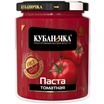 Паста томатная Кубаночка, Кубаночка, 500 г