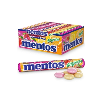 Ментос фруктовый жев.драже, Нидерланды, 37 г