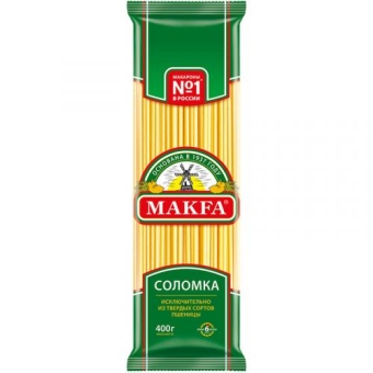 Макаронные изделия Makfa макароны длинные, соломка, Россия, 400 г