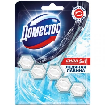 Блок Доместос Пауэр 5 Ледяная лавина для очищения унитаза, UNILEVER HPC,
