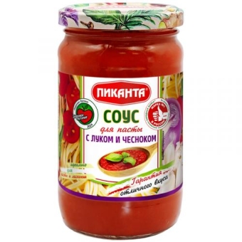 Соус томатный Пиканта с луком и чесноком, Пиканта, 350 г