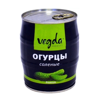Огурцы соленые «Вегда» кошерные, Израиль, 580 г