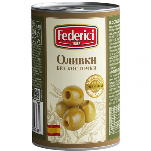 Оливки Federici без косточки, Olive Line International S.L., 300 г