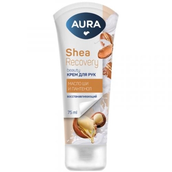 Крем для рук Aura Beauty восстанавливающий с маслом ши, Коттон Клаб, 75 мл