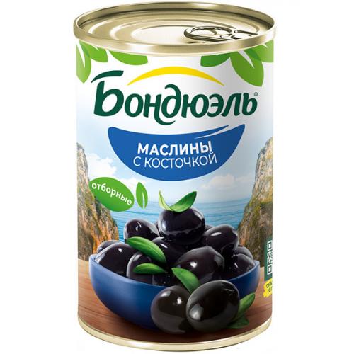 Маслины Bonduelle с косточкой, Бондюэль, 300 г