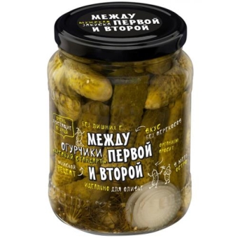 Огурцы маринованные Между первой и второй, Крепкий стандарт, Форвард, 680 г