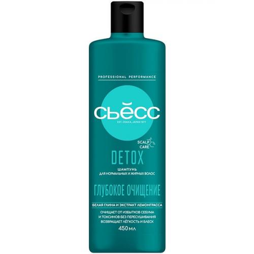 Шампунь Сьесс Detox Глубокое очищение для нормальных и жирных волос, Лаб Индастриз, 450 мл