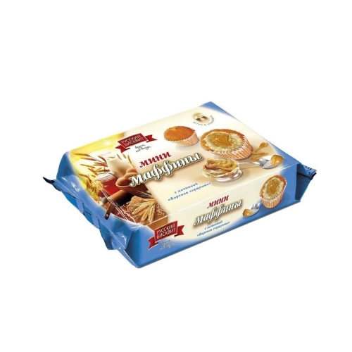 Мини маффины «Русский бисквит» вареная сгущенка, Россия, 200 г