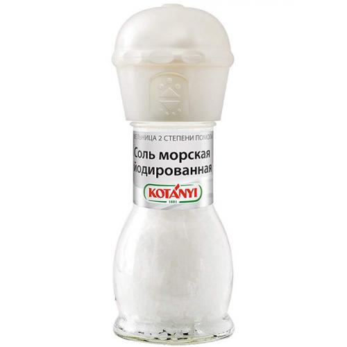 Соль морская йодированная Kotanyi, мельница, Kotanyi, 92 г