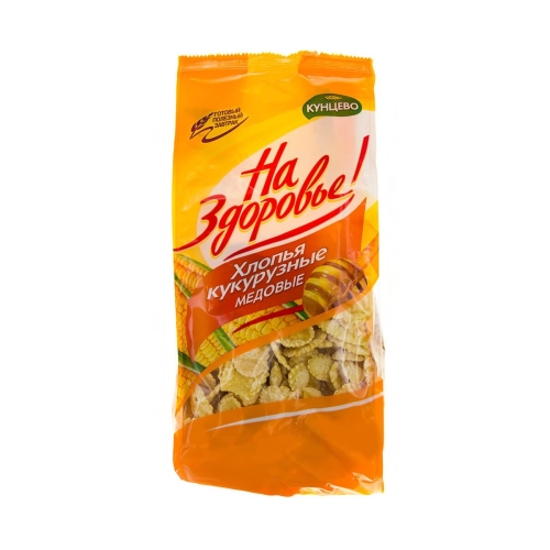 Кукурузные хлопья «На Здоровье!» Медовые, Кунцево, 350 г