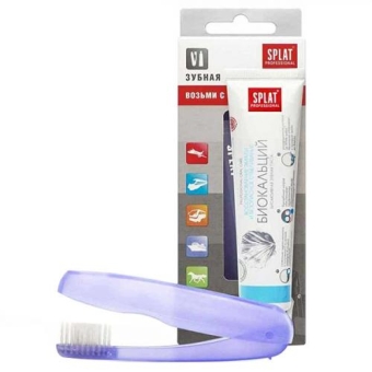 Набор дорожный Splat Professional Биокальций, щетка зубная + паста зубная, SPLAT, 40 мл