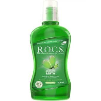 Ополаскиватель для полости рта R.O.C.S. Двойная мята, Диарси Центр, 400 мл