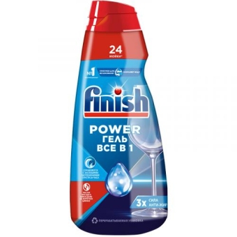 Гель Finish Power All In 1 для мытья посуды в посудомоечных машинах, Reckitt Benckiser (HyHo), 600 мл