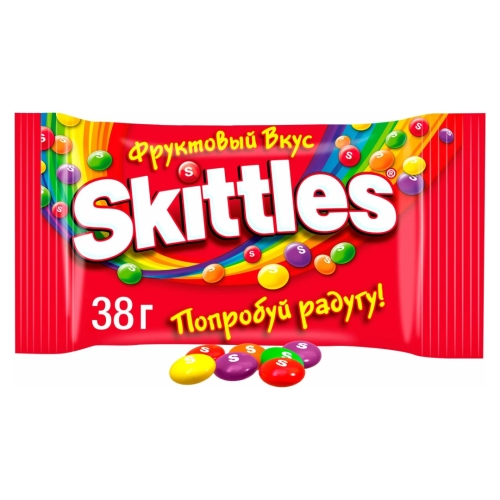 Драже «Skittles» в сахарной глазури вкус лимон/лайм, Ригли, 456 г