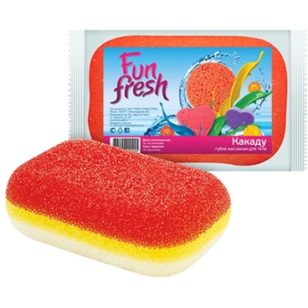 Губка для тела Fun Fresh Какаду, массажная, ТЕКОС-ИНДУСТРИЯ
