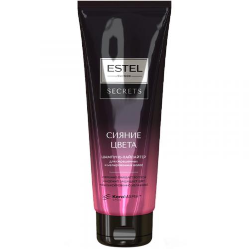 Шампунь-хайлайтер Estel Secrets Сияние цвета для окрашенных и мелированных волос, Эстель, 250 мл