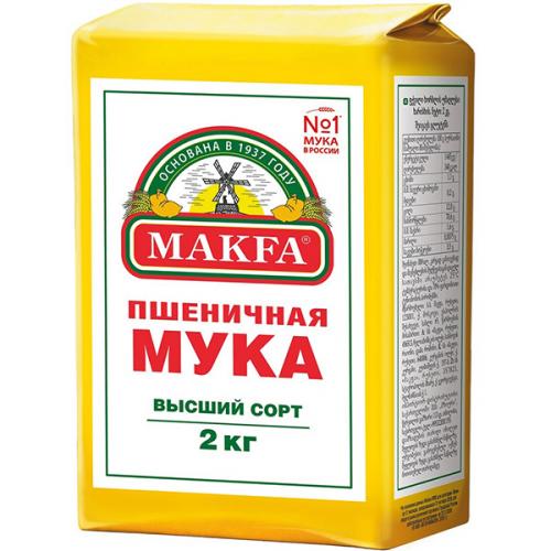 Мука Makfa пшеничная высшего сорта, Макфа, .