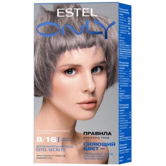Краска-гель стойкая Estel Only для волос, 8/16 светло-русый пепельно-фиолетовый, Эстель, 125 мл