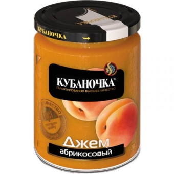 Джем Кубаночка абрикосовый, Кубаночка, 300 г