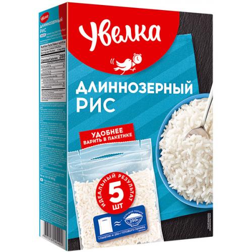 Крупа Увелка Рис длиннозерный шлифованный, Увелка, 400 г