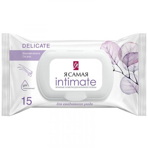 Салфетки влажные Я Самая для интимной гигиены, Коттон Клаб,