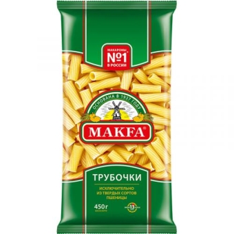 Макаронные изделия Makfa трубочки, Макфа, 450 г