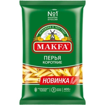 Макаронные изделия Makfa перья короткие, Макфа,