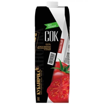 Сок Кубаночка томатный восстановленный, Кубаночка, 1 л