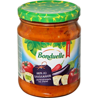 Икра из баклажанов Bonduelle, запеченных на гриле, Бондуэль, 530 г