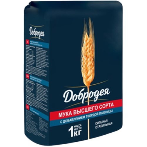 Мука пшеничная Добродея хлебопекарная высшего сорта, Добродея,