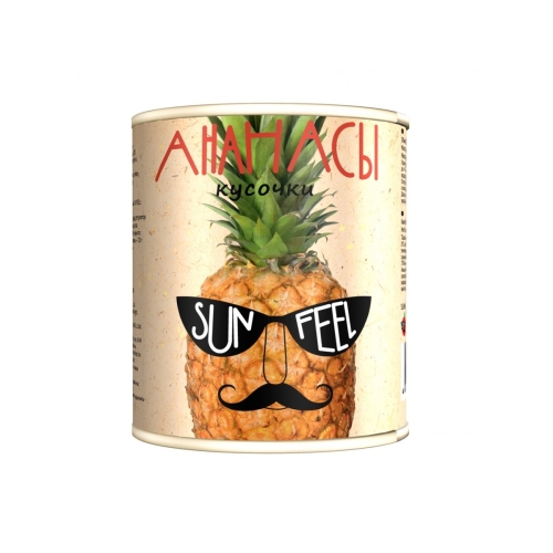 Ананасы Кусочками, SunFeel, 850 г