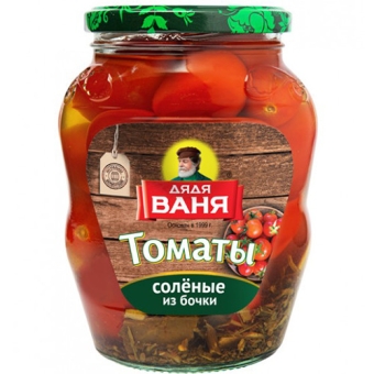 Томаты Дядя Ваня соленые из бочки, Дядя Ваня Трейдинг, 680 г